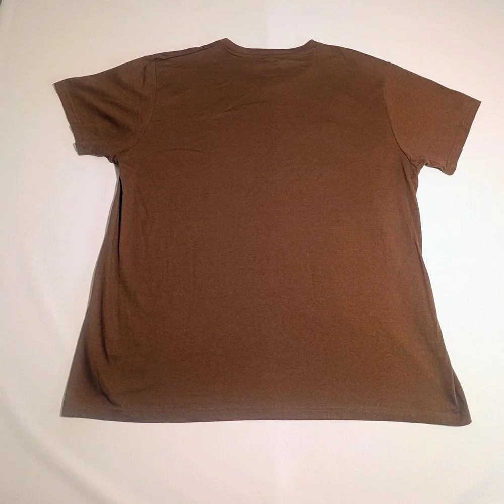Return to Sender Winged Cross Graphic T-Shirt Brown XXL Y2K Streetwear